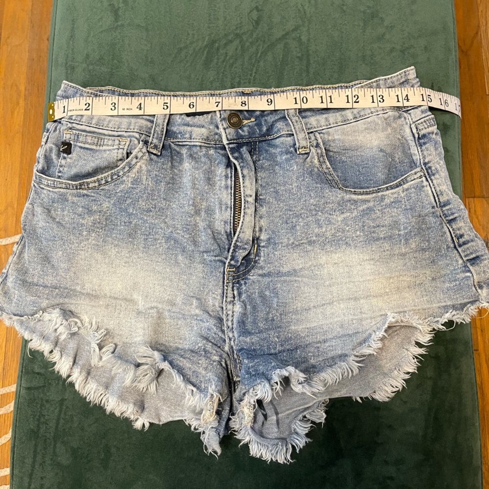 KanCan Light Blue Distressed Jean Shorts
